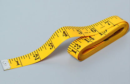 Soft Tape Measure Double Scale Measuring Tape Body Sewing Flexible Tailor Craft Vinyl Ruler for Weight Loss Medical Body Measurement, Has Centimetre Scale on Reverse Side (2pcs Yellow-60 inch)