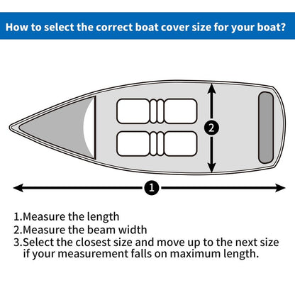 iCOVER Trailerable Boat Cover- 17'-19' 800D Water Proof Heavy Duty, Fits V-Hull, Fish&Ski, Pro-Style, Fishing, Utiltiy, Runabout, Bass Boats, up to 17ft-19ft Long and 96" Wide