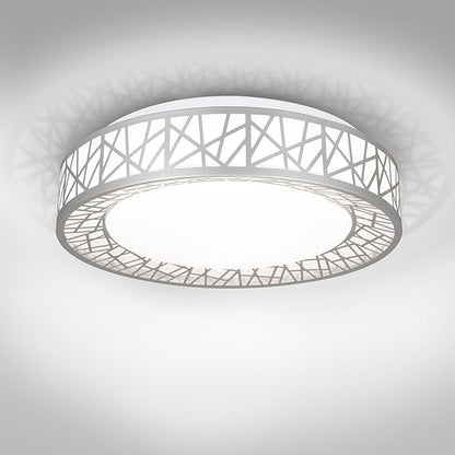ASD 14 Inch LED Flush Mount Ceiling Light Fixture for Bedroom, 24W 1534LM 5CCT 2700K-5000K, Triac Dimmable Lights, Dining, Living Room, Kitchen Lamps, Modern Home Lighting Fixtures, Nickel, ETL