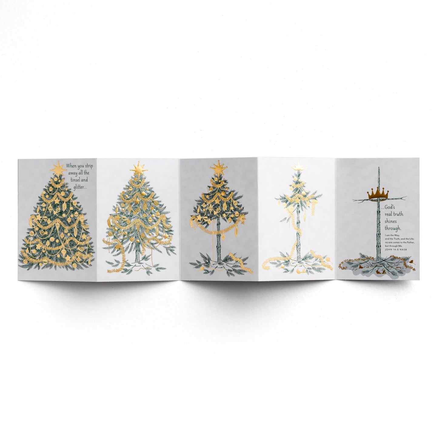 Dayspring Tree to Cross - 18 Premium Christmas Greeting Cards - Special Edition, Multi, 4 3/4" x 6 7/8"