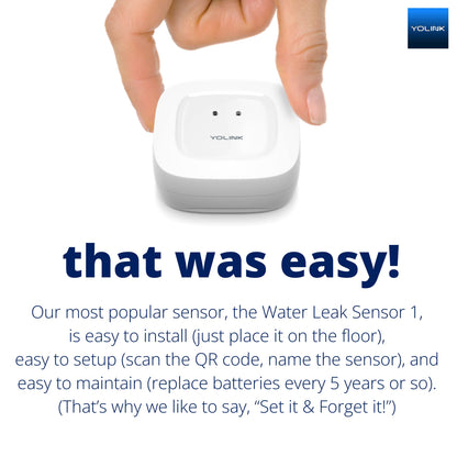 YoLink Water Leak Detection Starter Kit, w/SpeakerHub Audio/Talking Hub & Water Leak Sensors, LoRa Up to 1/4 Mile Open-Air Range, SMS/Text, Email & Push Notifications, w/Alexa, IFTTT, Home Assistant