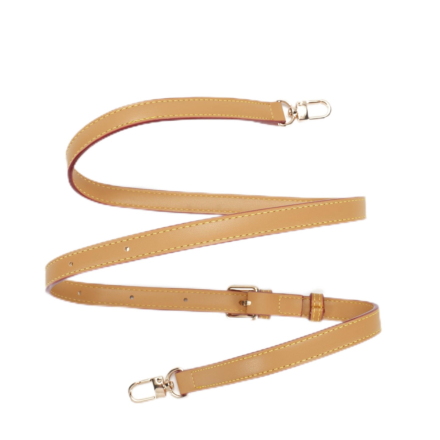LvansWtl Adjustable Vachetta Leather Replacement Strap, Compatible with Diane，Pochette，Saumur，Boulogne Crossbody/Single-Shoulder/HOBO Bags with Length 37.8-48.43in (0.59" Width)