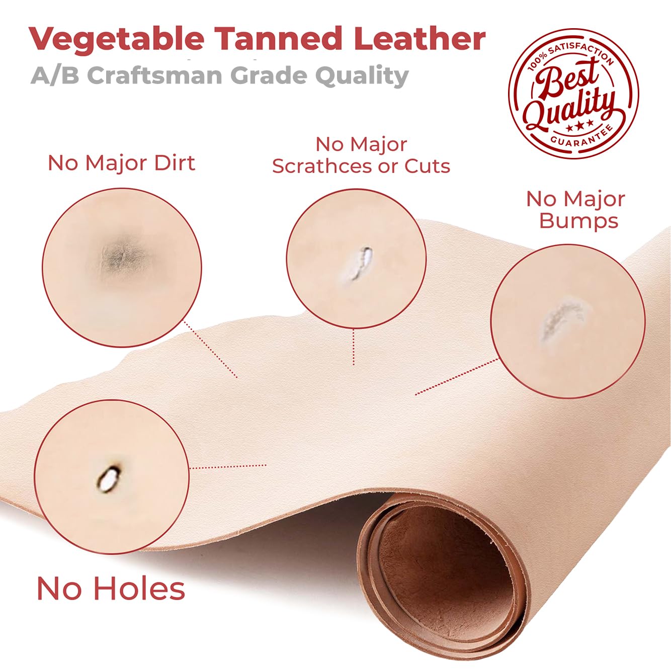 ELW Leather Strap, 7-8 Oz, 1.5 inch Wide x 40", Cowhide Veg Tan Leather Belt Blank, Leather Strips, Tooling Leather, Tan Straps for Crafts, Belt Making & Crafting Blank Hide