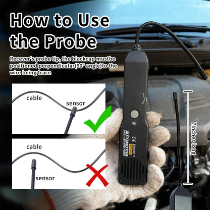Cable Tracker Electrical, EM415 PRO Automotive Short & Open Finder, Wire Tracer with Flexible Probe, DC 6-42V Car Diagnostic Tool, Open Circuit Locator for Automotive Wiring Systems (No Battery)