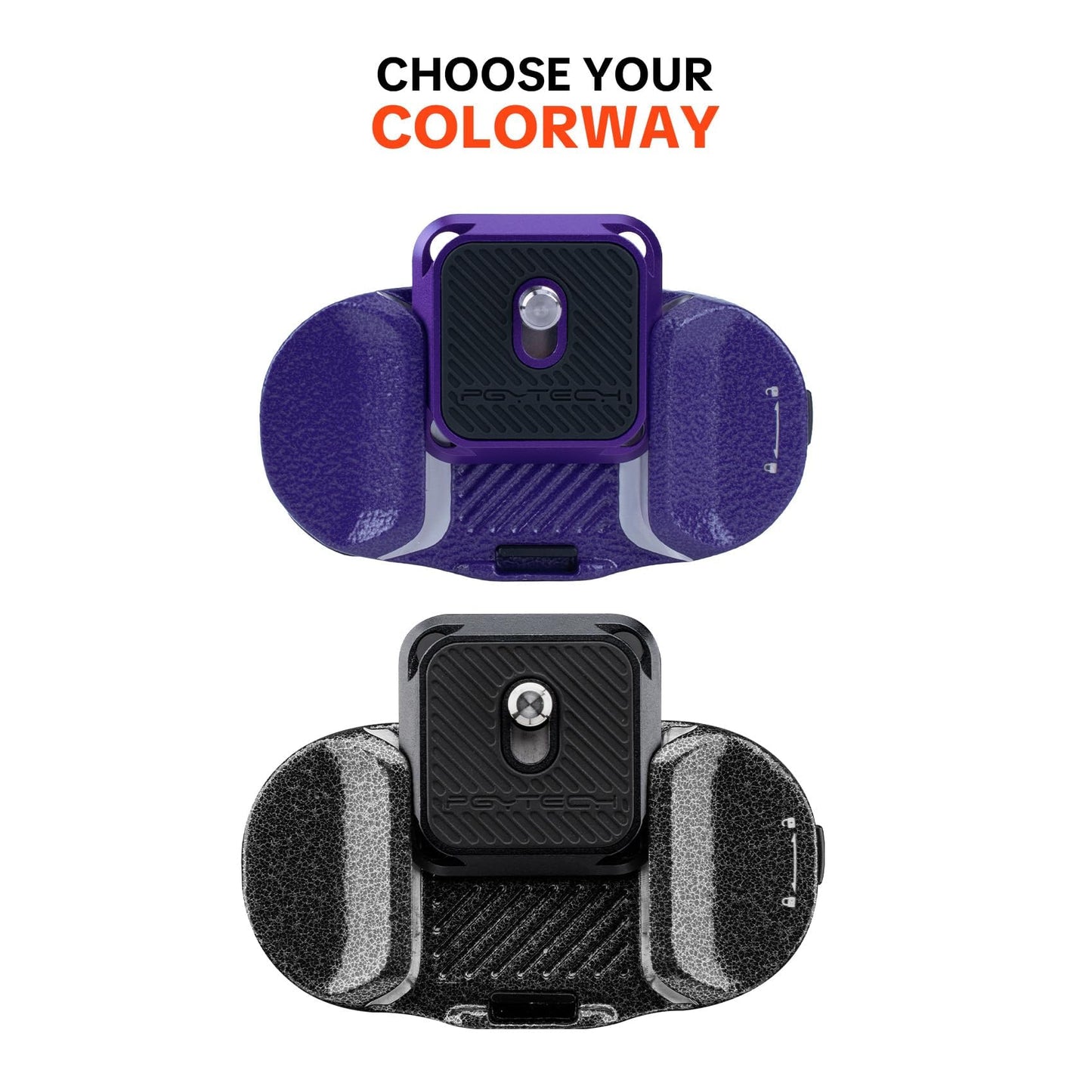 PGYTECH Beetle Camera Clip V2 with Plate, Quick Release Camera Backpack Clip, Arca-Swiss Compatible, SnapLock System for Sony/Nikon/Fuji/DSLR Cameras, Instant Mounting & Hands-Free, Aurora Purple