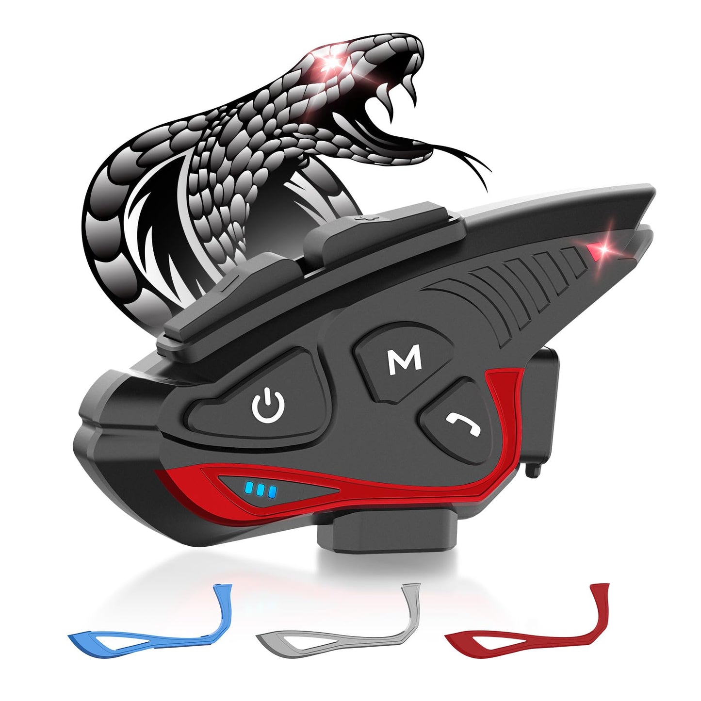 Motorcycle Intercom Headset, Moman H2E Eagle-Like Communication System with Dual Chips for Audio Multitasking HiFi Sound/Music Sharing/FM/AI Voice (2Pack), Motorcycle-Intercom-Helmet-Headset-Headphone