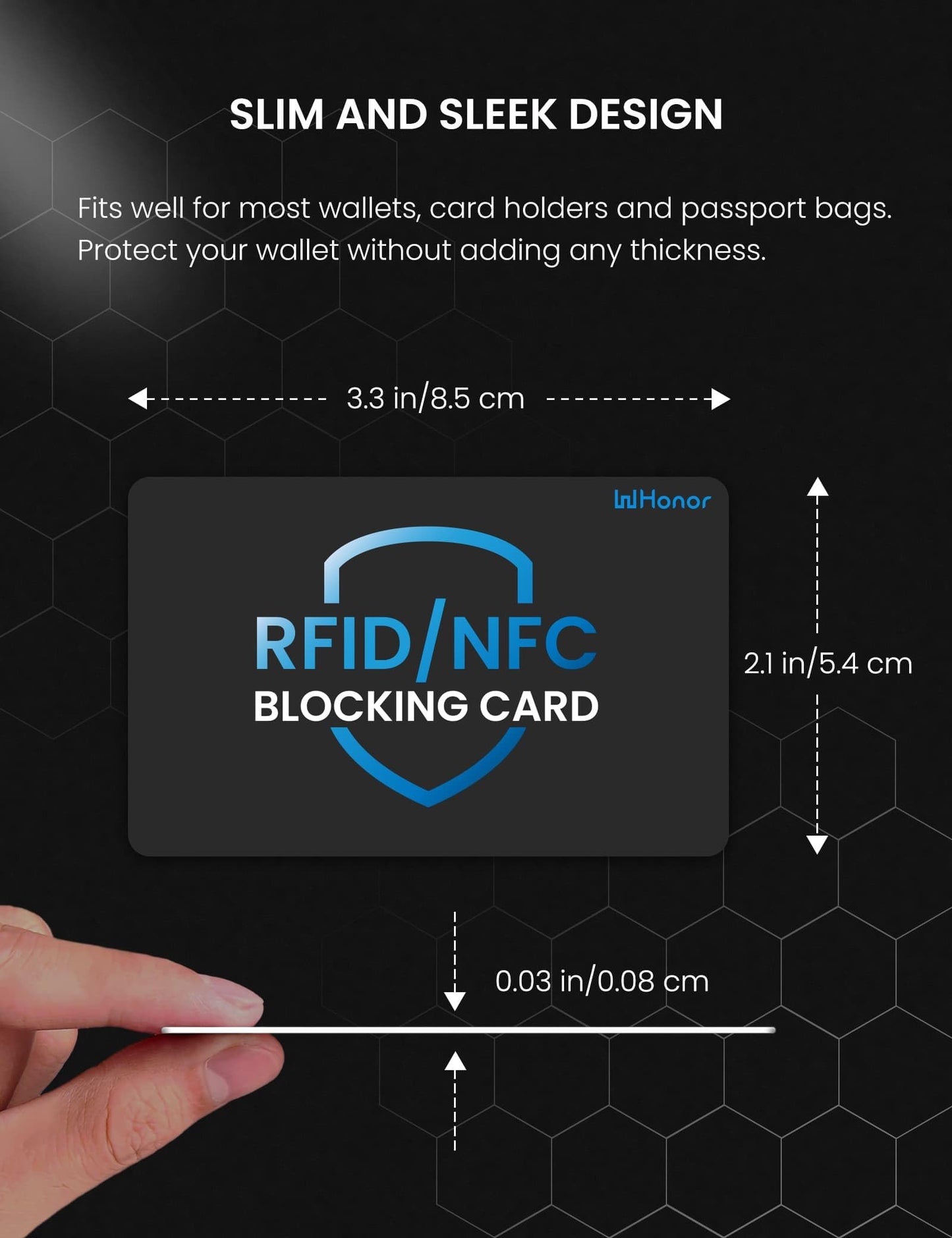 RFID Blocking Card 6 Pack, Bank Debit Credit Card Protector, Anti-Theft Contactless NFC Blocker, Entire Wallet Protection
