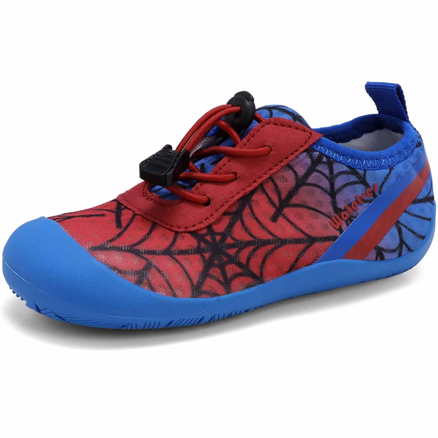WateLves Wide Toddler Water Shoes Kids Barefoot Athletic Sneakers Girls Boys Quick Dry Aqua Socks for Beach Hiking Swim Kayak Sport Accessories, Camping Essentials (Red Blue, 32)