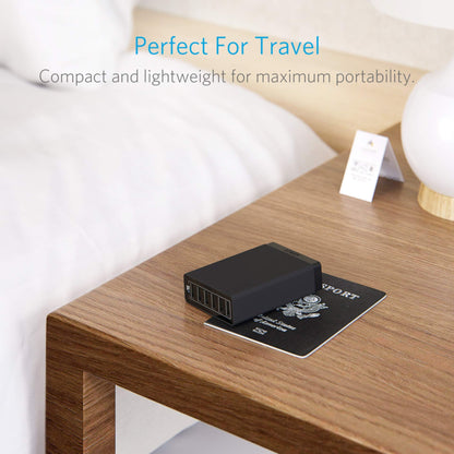Anker Charger, 60W 6 Port USB Charging Station, PowerPort 6 Multi USB Charger for iPhone 14/13 Series, iPad Pro/Air/Mini, Galaxy S23/S22/S21, Note 20 Ultra, LG, HTC, and More