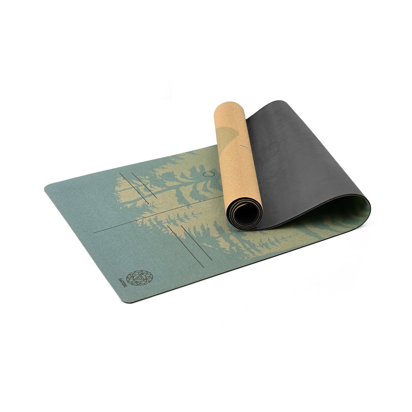 Cork Yoga Mat with Natural Rubber Base, Extra Size, Thickness and Support, Excellent Cushion & Grip, Non-Slip, Non-Toxic, Sweat-Resistant, Sustainable, Eco-friendly Exercise Mat