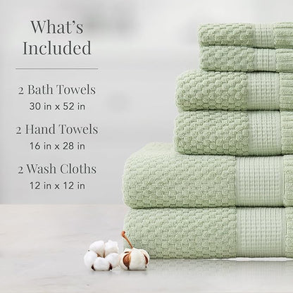 NY Loft 100% Cotton Towel Set 6 Piece Towel Set | Super Soft & Absorbent