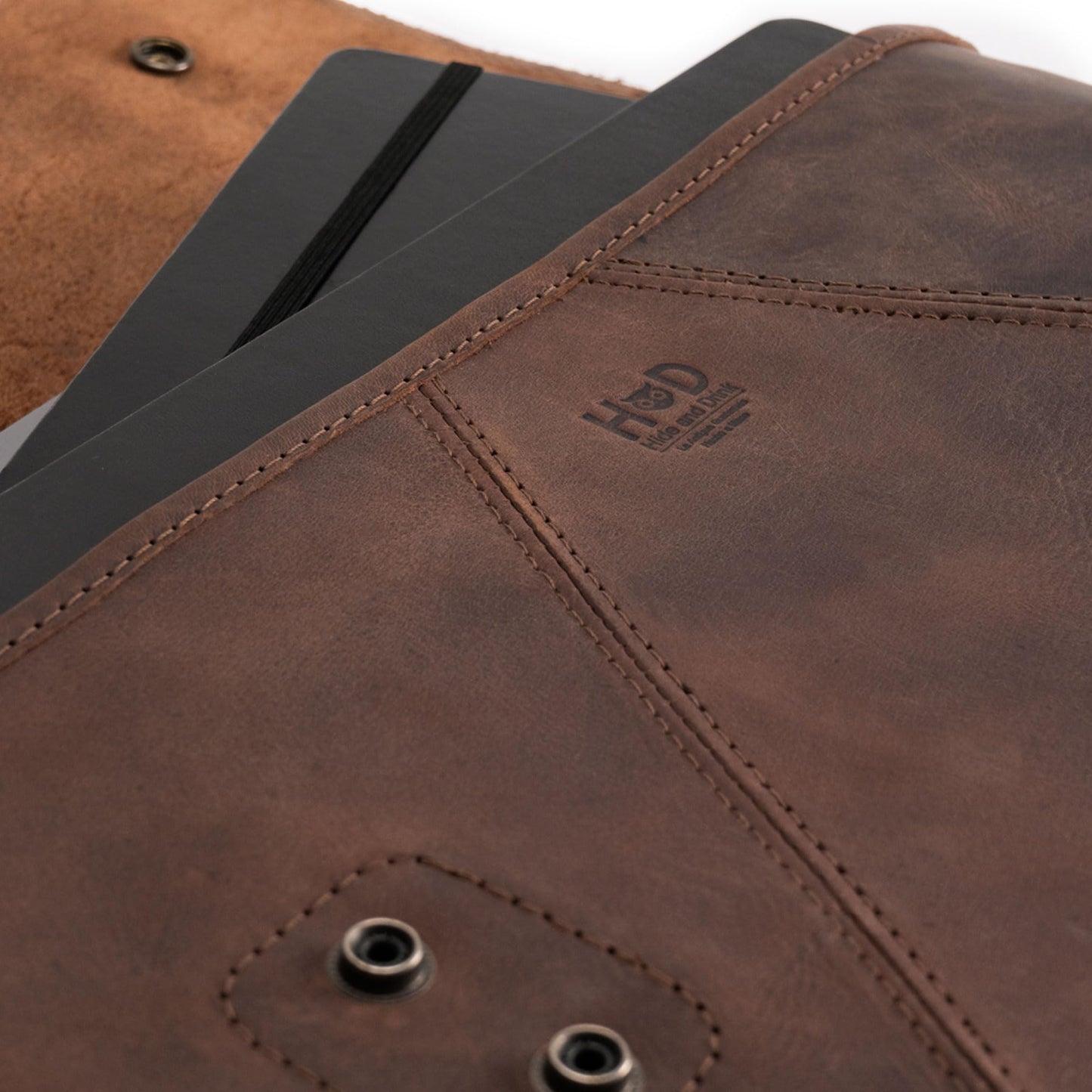 Leather Document Holder XL, Premium Leather Portfolio for Men, Padfolio/Folio, Professional Resume Folder/Binder, Stylish Legal Pad Holder for Office and Business (Bourbon Brown)