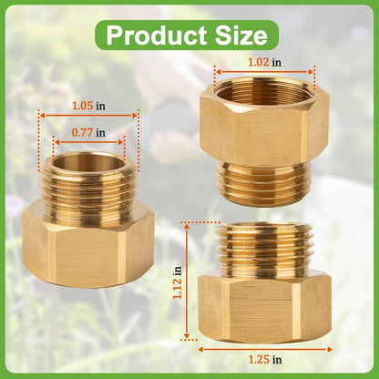 Garden Hose Bib Adapter 1-1/16" Fine Thread (Female) to 3/4 GHT Male Backflow Preventer Adapter for Standard Arrowhead Hose Bibs & Vacuum Breaker Faucet Fitting,Outdoor Faucet to Garden Hose Connector