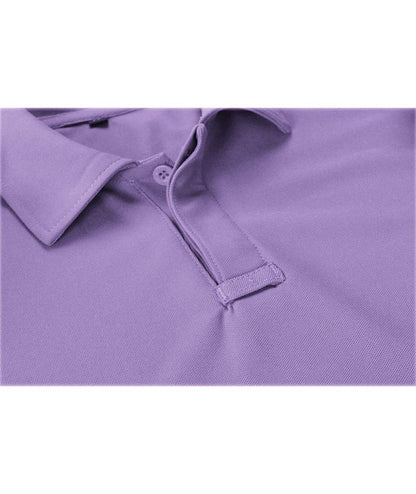 ZITY Mens Polo Shirt Short Sleeve Sports Tactical T-Shirt Athletic Golf Polos Daily Casual Stylish Collared Shirts for Men Lilac X-Large