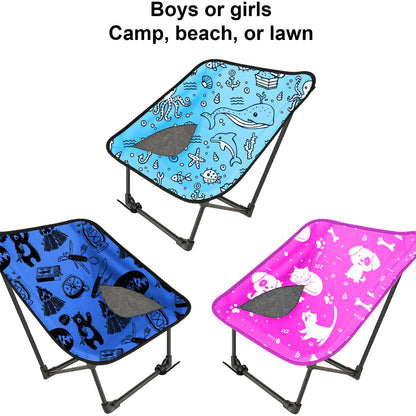 KidzAdventure Youth and Kids Camping Chair | Ultra Lightweight, Foldable and Heavy Duty | Ideal Indoor/Outdoor Kid Chair for Camping, Beach, Sports and Lawn