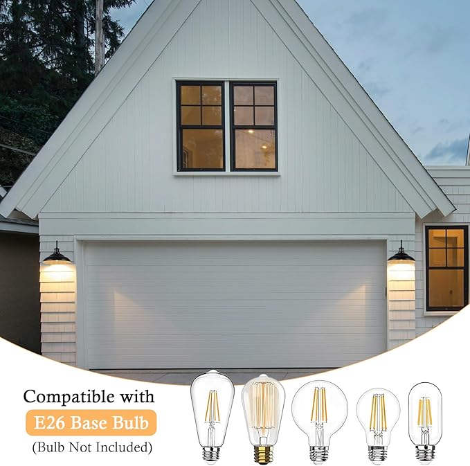 Outdoor Gooseneck Barn Light Fixture, 16 Inch Dome Large Wall Sconce Farmhouse Exterior Wall Mount Light for House Garage Patio Doorway