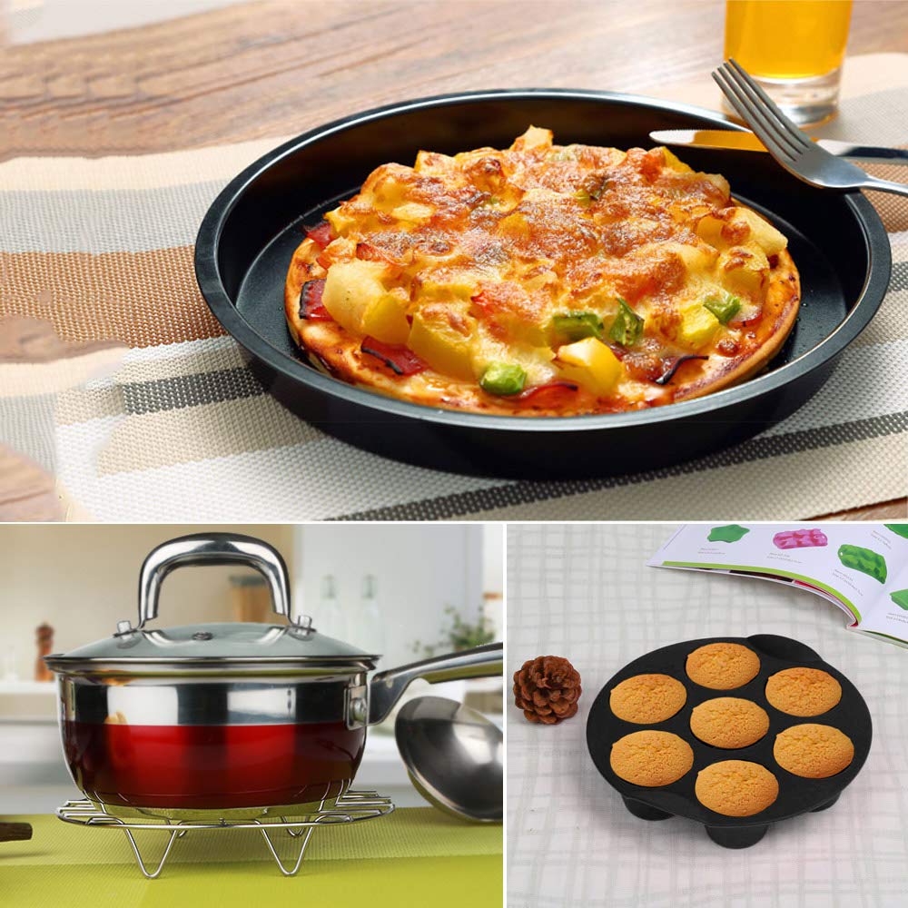 Dual Basket Air Fryer Accessories, 15pcs Set for Ninja DZ401 DZ201 Foodi Dualzone Air Fryers with 100pcs Air Fryer Liners, 2 Non-Stick Pans, Bread,Toasting,Skewer Racks, 6 Cake Cups, 2 Mitts, Recipes