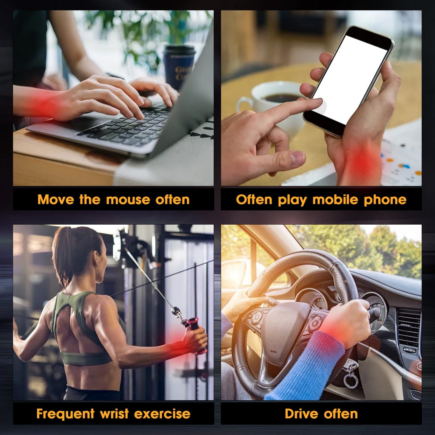 JIN BD Auto-Start Wrist Ball, Upgraded Gyroscopic Forearm Exerciser and Grip Trainer for Hand, Finger & Arm Strength Training, Wrist Strengthener with Storage Bag for Home Gym & Sports Fitness
