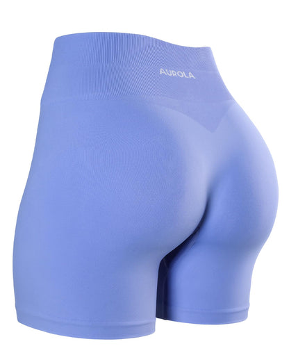 AUROLA No Scrunch Dream Shorts for Women,Seamless Workout Soft Smooth Fashion Everyday Casual Shorts,Chestnut Brown,S