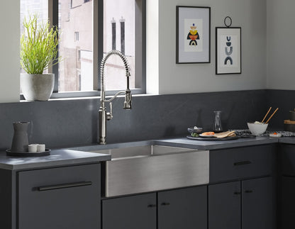 KOHLER Tournant Semi-Professional Pull-Down Kitchen Sink Faucet, Commercial Kitchen Faucet with Pull Down Sprayer, 77515-CP, Polished Chrome