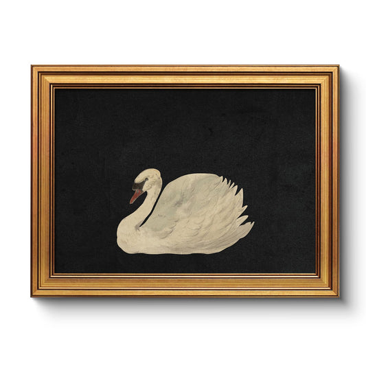 WHASAYART Gold Framed Vintage Wall Art for Living Room, Grace Swan Art Painting Pictures Rustic Animal Bathroom Prints Farmhouse Wall Decor Canvas Swan Shelf Decor for Kitchen Bedroom Zwaan 12"x16"