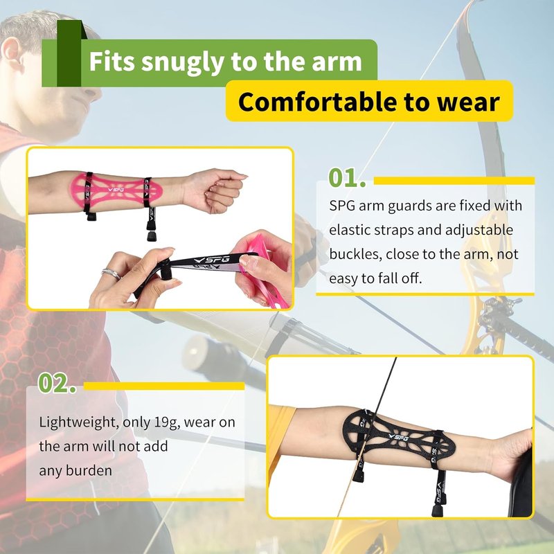 Archery Arm Guard Protector - Adjustable Forearm Armguard for Adults & Youth | Ideal for Competition Shooting & Hunting