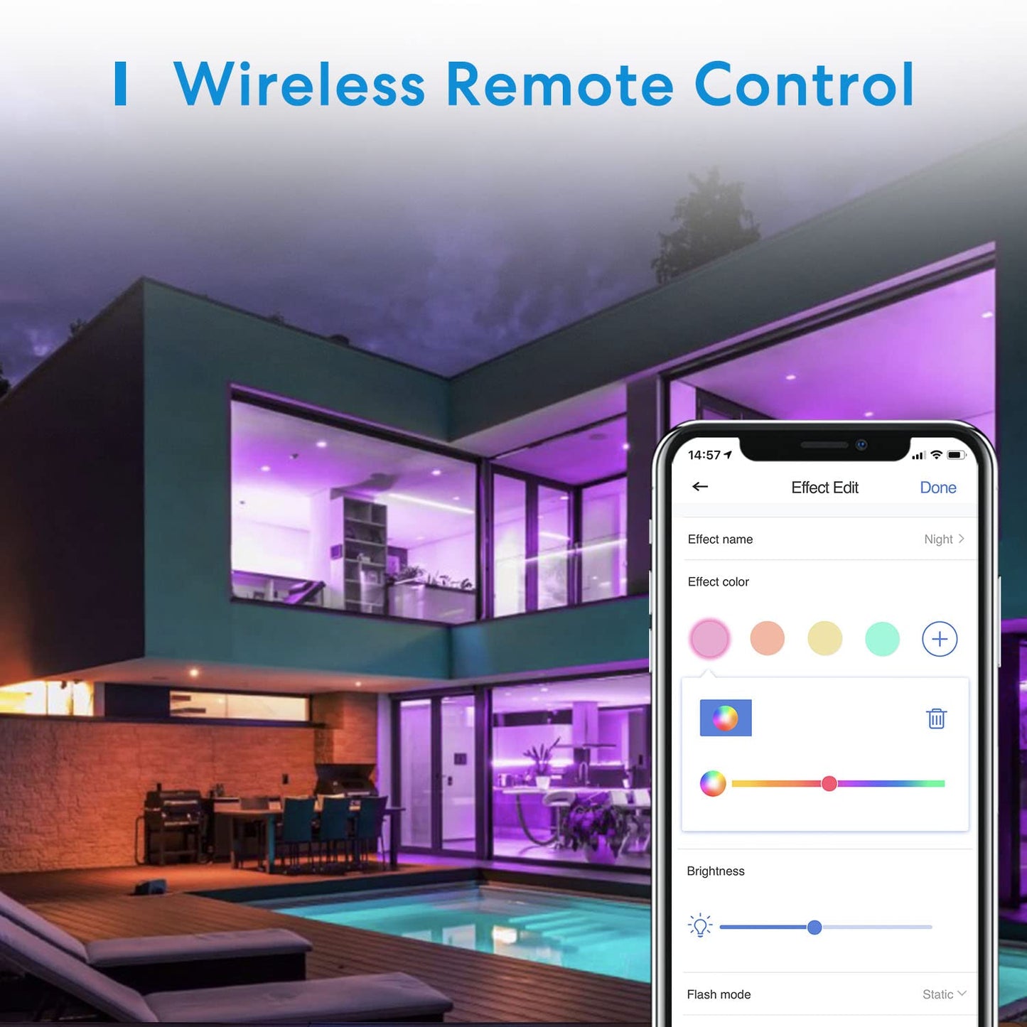 meross Smart LED Strip Lights Works with Apple HomeKit, 16.4ft WiFi RGB Strip, Compatible with Siri, Alexa&Google and SmartThings, App Control, Color Changing Led Strips for Bedroom, TV