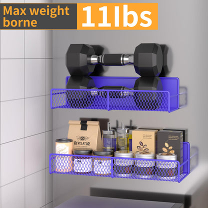 Magnetic Spice Rack for Refrigerator, 6 Pack 100% Metal Strong Magnet Shelf, Space Saving Spice Organizer, Home Kitchen Laundry Room Storage Organization W/ Paper Towel Holder, Utensils Racks (Grey)