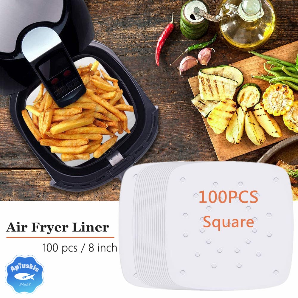 18 PCS Air Fryer Accessories, 8 Inch XL Deep Fryer Accessories Compatible with Gowise USA Phillips Ninjia Cosori Cozyna Air Fryer, Fit 3.6QT- 6.8QT Air Fryer with Cake Pan, Pizza Pan, Air Fryer Liner