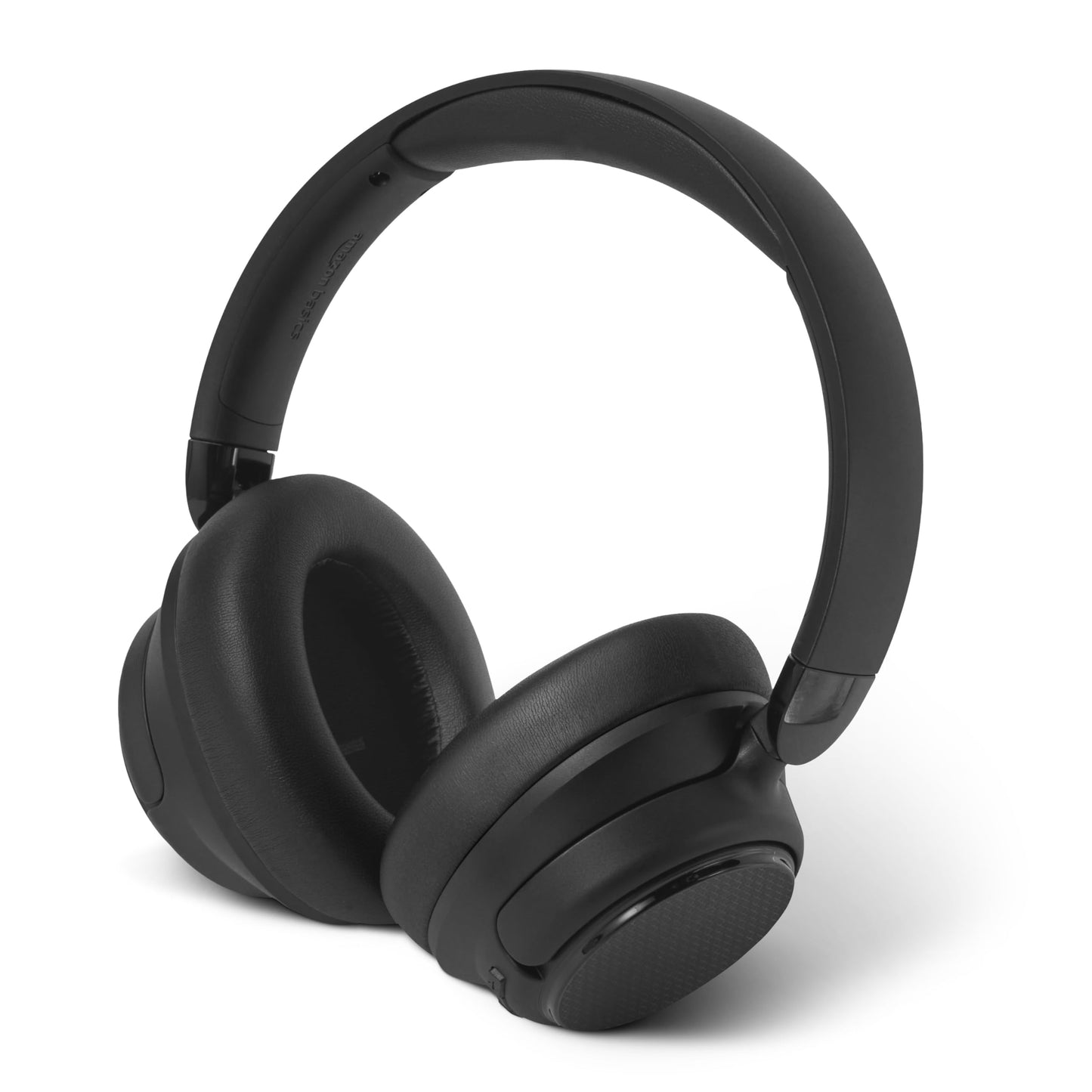 Amazon Basics Hybrid Active Noise Cancelling Headphones, 35 Hours Playtime with ANC on and 45 Hours with ANC Off, Wireless, Over Ear Comfortable Fit, Bluetooth, One Size, Black