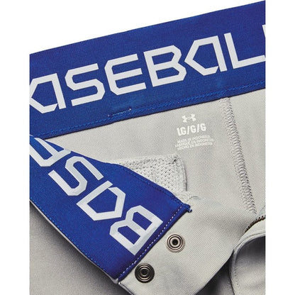 Under Armour Men's Utility Baseball Straight Leg Pant Pipe 22, (081) Baseball Gray/Royal/Royal, 3X-Large