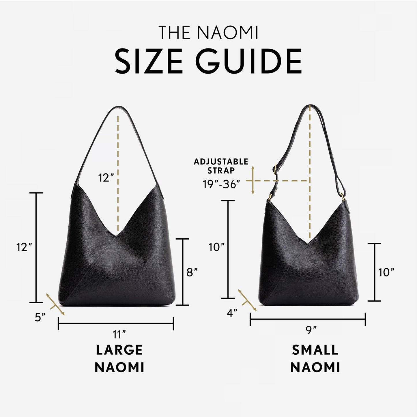 Portland Leather Goods Naomi Shoulder Bag – Slouchy Leather Shoulder Bag with Adjustable Crossbody Strap & Secure Magnetic Closure – Handmade from the Finest Full-Grain Hides – Small, Pebbled Black