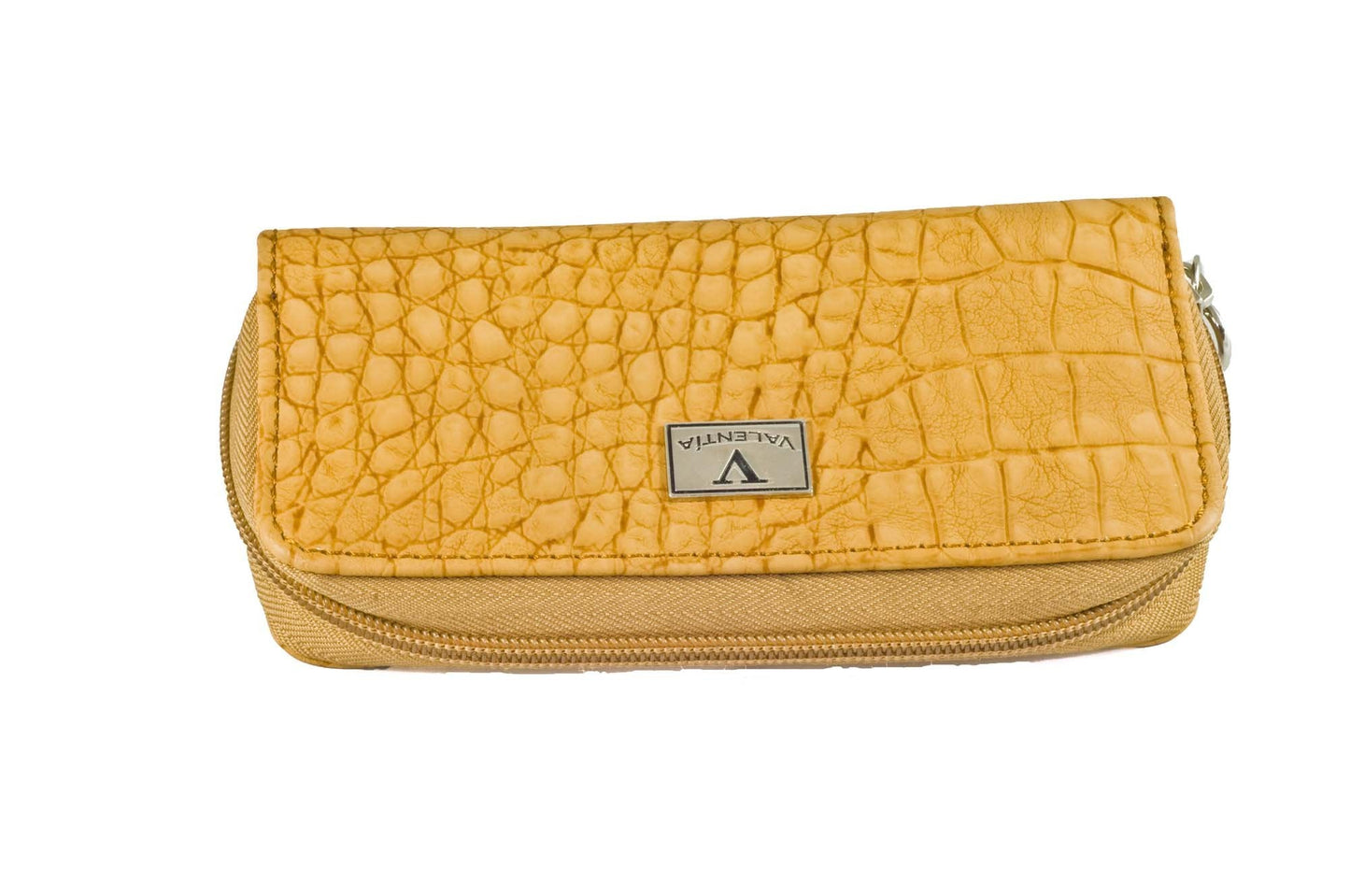 Valentia Cigars Case (holds 4 Cigars), Synthetic Cognac Exotic Croc Leather
