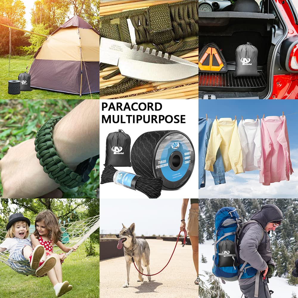 750Ib Reflective Paracord Rope, para Cord Lanyard, Parachute Spool Cord