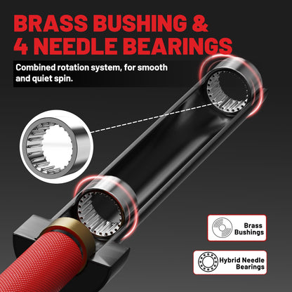 25mm 35lb Womens Olympic Barbell 6.5FT Olympic Barbell 2inch 1000lb Capacity Olympic Bar with Moderate Knurling For Squats Curls Deadlifts Weightlifting Red