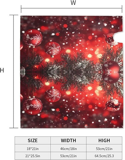 Festive Magnetic Mailbox Cover Red Christmas Ball Pattern Outdoor Mailbox Protector Holiday Seasonal Decorative Garden Yard Home Standard Size 21 x 18 Inch