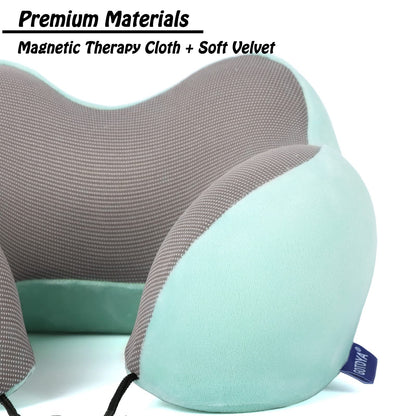 Travel Pillow,Travel Neck Pillows for Sleeping,100% Pure Memory Foam Soft Comfort & Support Pillow for Airplane/Car/Office&Home Rest Use-Pink
