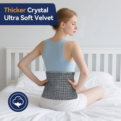 Extra Large Heating Pad for Back Pain Relief, 33"x17" Electric Heat Pad for Neck, Shoulders, Cramps, Menstrual Pain, 9 Heat Settings & 4 Auto-Off Timers, Soft Machine Wash Fabric, Gifts for Lover Gray