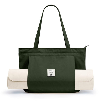 WLLWOO WLLWOO Yoga Bags for Women with Yoga Mats Bags Carrier Carryall Canvas Tote for Pilates Shoulder for Travel Office Beach Workout