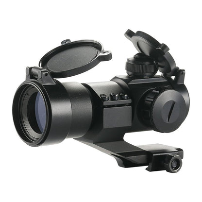 Pinty 1x30 4 MOA Red Green Dot Tactical Reflex Sight with Picatinny Cantilever Mount Black, Khaki (Black)