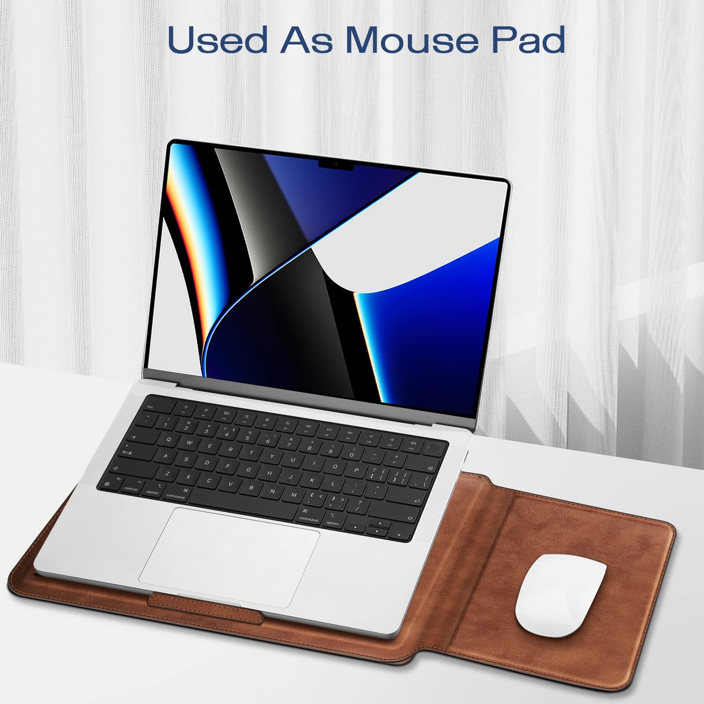 Fintie Sleeve Case for MacBook Neo 13 Inch, MacBook Air 13.6/13.3 Inch, MacBook Pro 13 Inch, Other Up to 13" Laptop Tablet – Slim Bag Cover with Stand, Synthetic Leather, Magnetic Closure, Brown