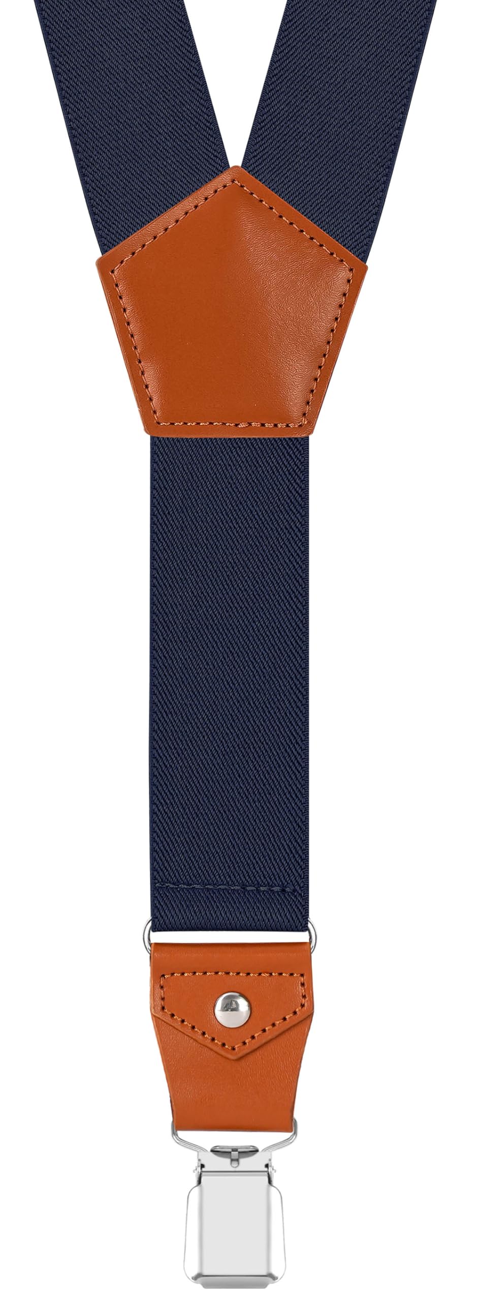 EOAYONY Suspenders for Men Adjustable Heavy Duty with Strong Clips Navy 43 IN