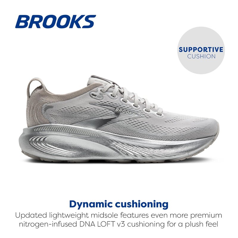 Brooks Women’s Adrenaline GTS 25 Supportive Running & Walking Shoe - Silver Anniversary Edition - 9.5 Medium