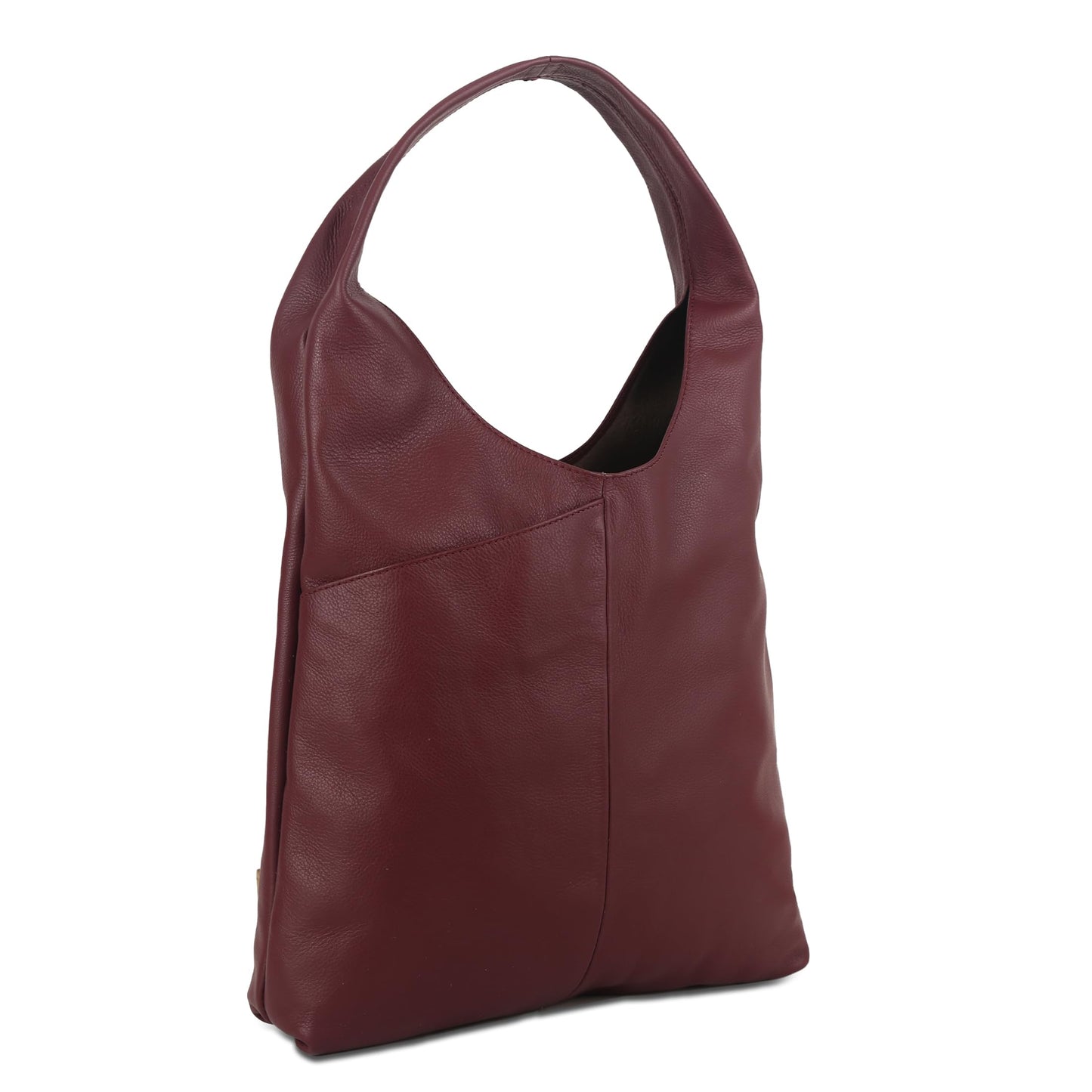 Leather Tote Bag for Women Ladies Purse Travel Shopping Bag Hobo Shoulder Multipurpose Handbag (Burgundy)