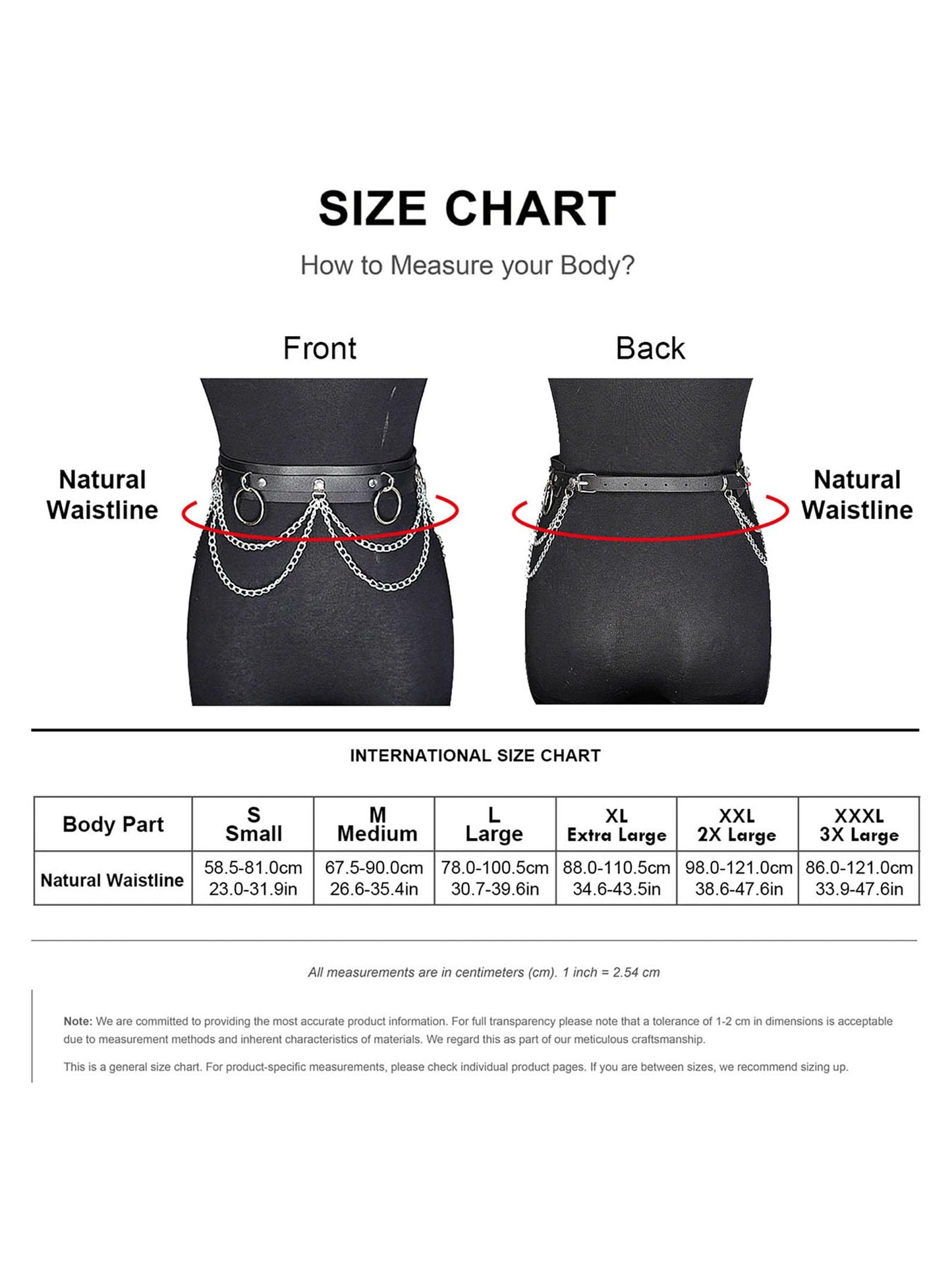 WARANDOD Goth Chain Belt - Black PU Leather Harness Belt for Women, Emo Punk Grunge Gothic Waist Belt with Chains, Rave Accessories for Alternative Fashion (Fit Waist 38.58-47.63in)