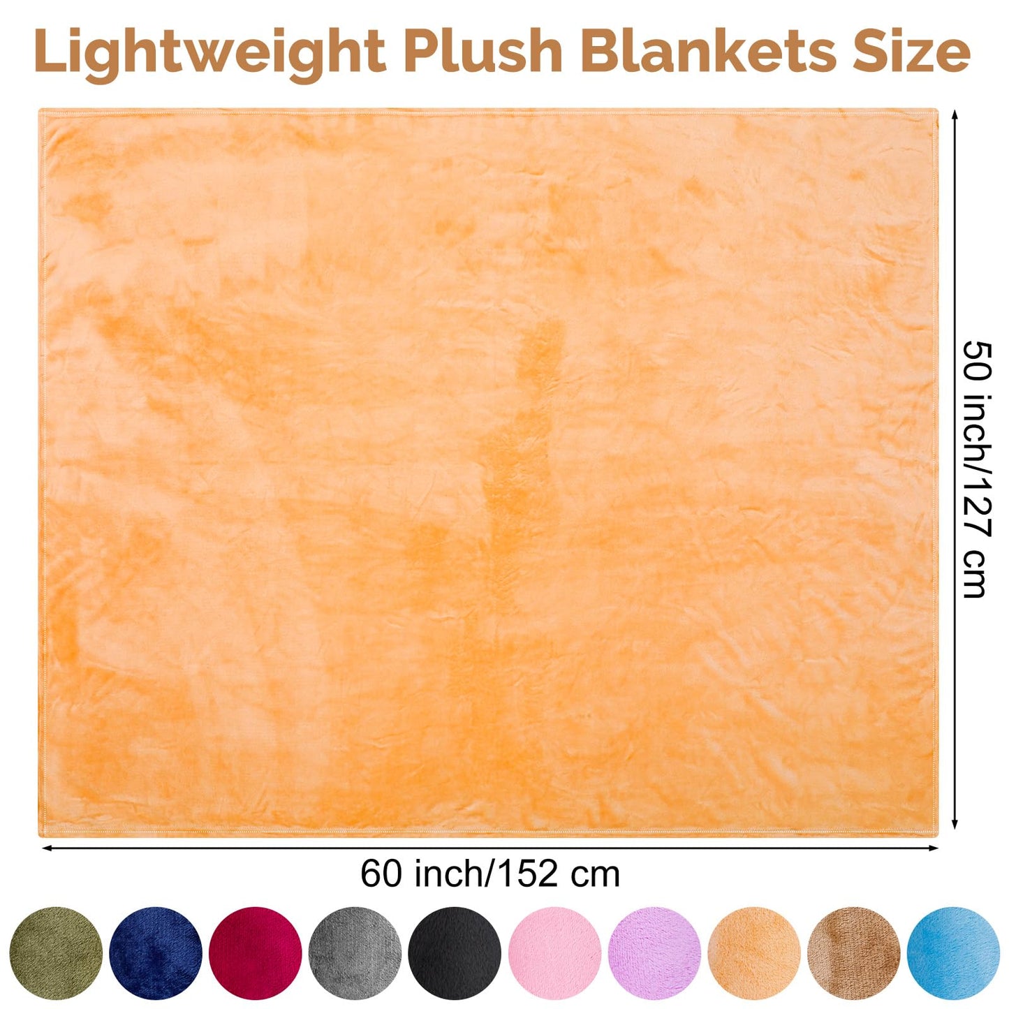 Panitay 10 Pcs Fleece Throw Blanket Bulk 50 x 60 Inches Cozy Fuzzy Flannel Plush Soft Blankets for Sofa, Couch Bed Warm Throws for Wedding Homeless Christmas Party Gift(Multicolor)