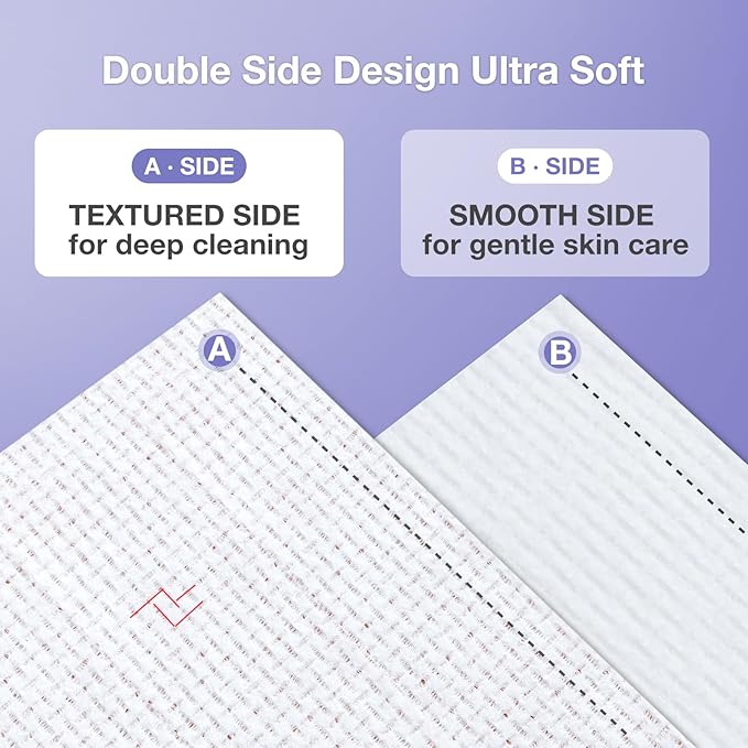2 Pack Disposable Face Towel, Biodegradable Ultra Soft Face Towelettes