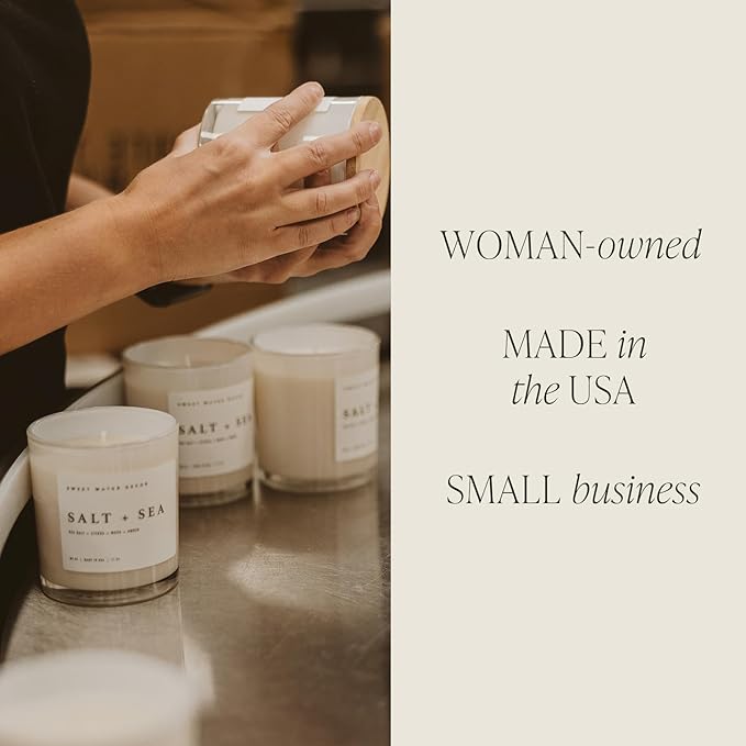 Sweet Water Decor Pumpkin Spice Candle - Fall Candles with Pumpkin, Clover, Cinnamon & Vanilla Scent for Home - Pumpkin Candle with 50 Hours Burn Time - 11Oz Wood Lid White Jar Soy Candles