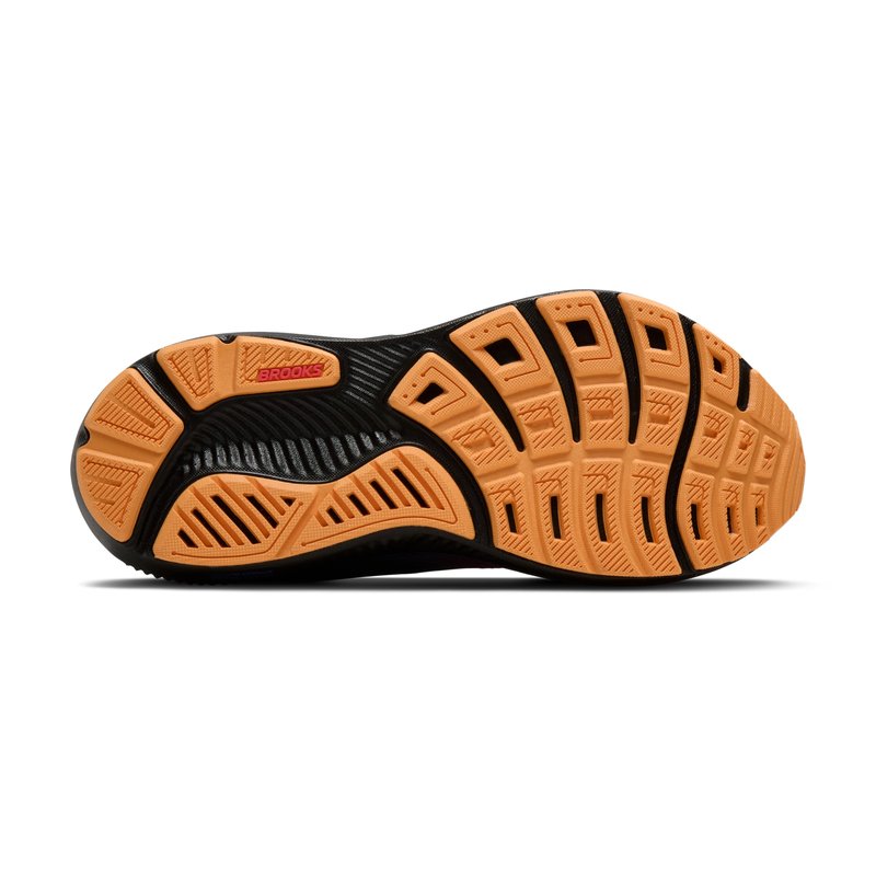 Brooks Women’s Ghost 17 Neutral Running Shoe - Night/Blue/Papaya - 11.5 Medium