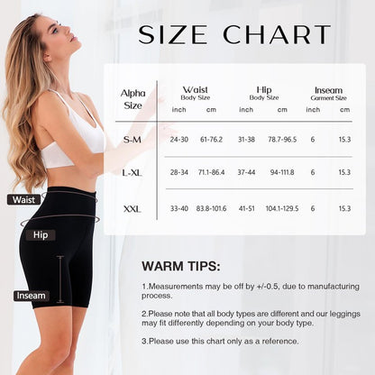 Leafigure 2 Pack Biker Shorts for Women 6" High Waisted Gym Shorts for Yoga Workout Black/ArmyGreen L-XL